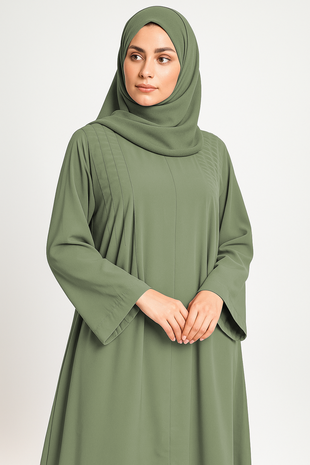 EIRA GREEN – Premium Green Modest Abaya | Free Size | AARUH