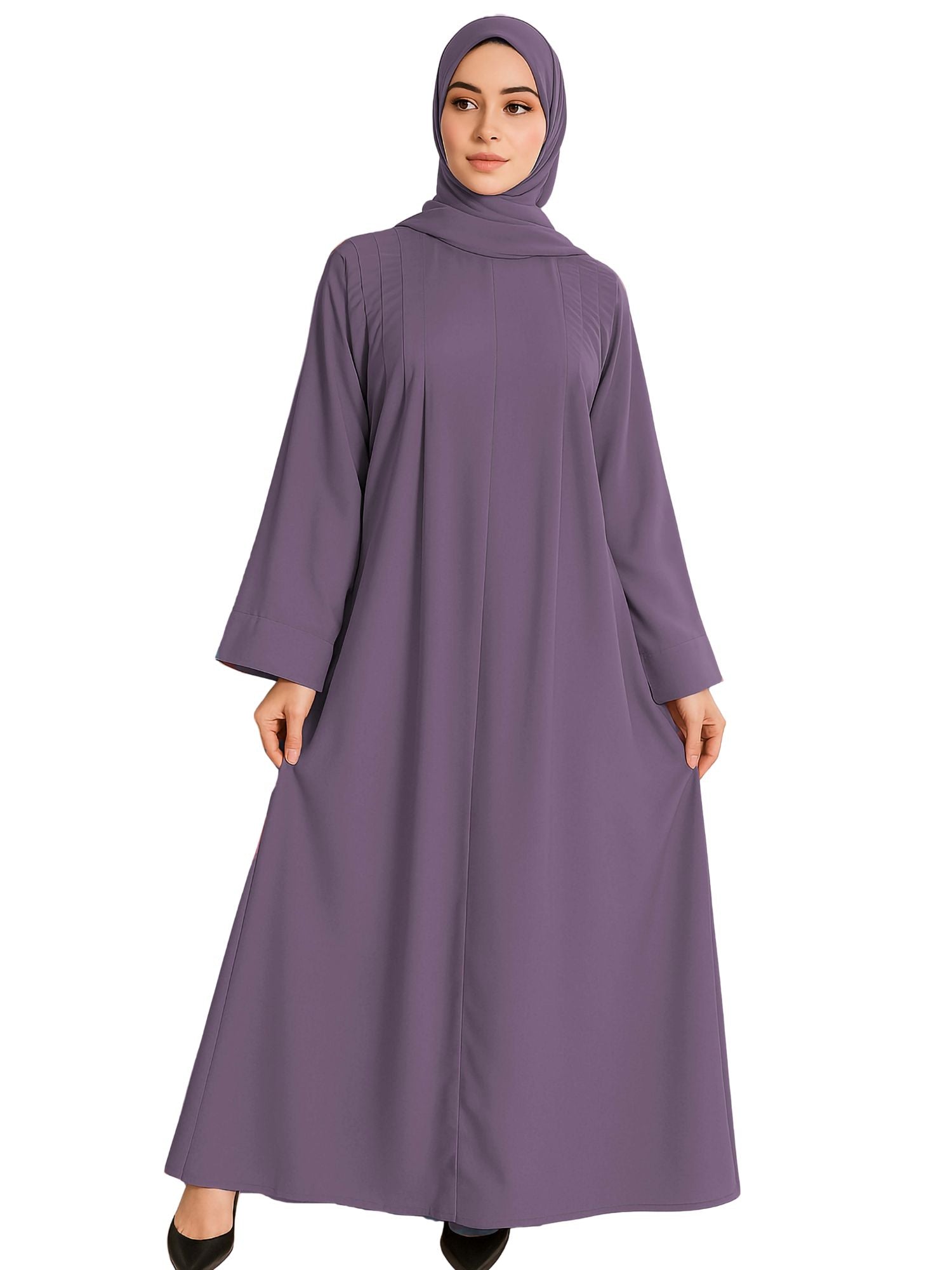 EIRA LAVENDER – Premium Lavender Modest Abaya | Free Size | AARUH