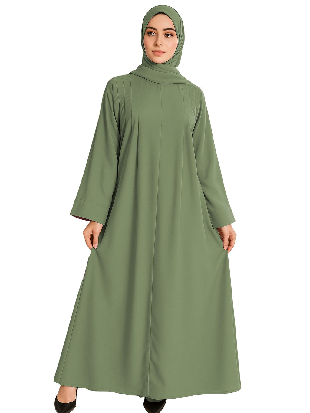 EIRA GREEN – Premium Green Modest Abaya | Free Size | AARUH