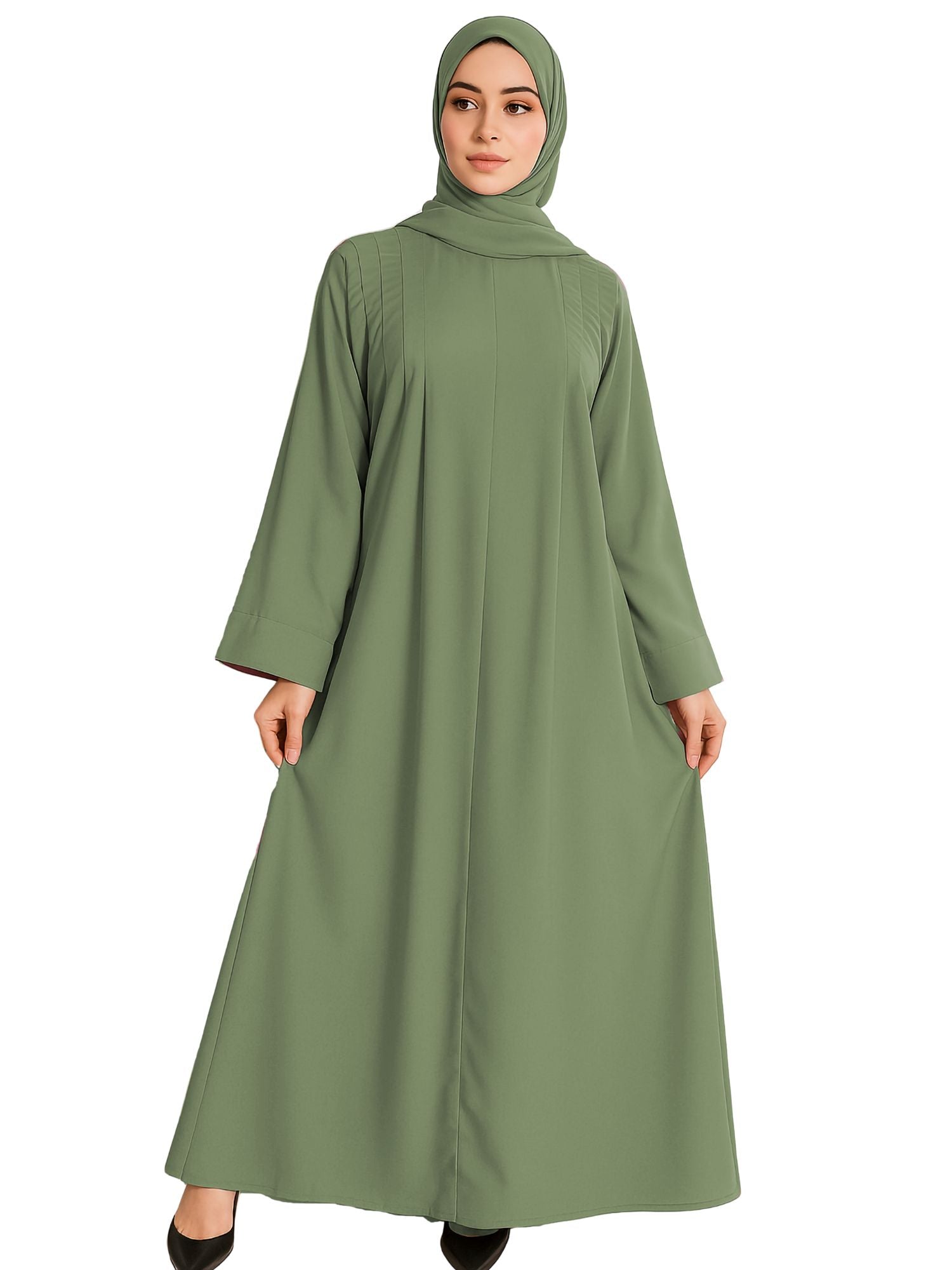 EIRA GREEN – Premium Green Modest Abaya | Free Size | AARUH