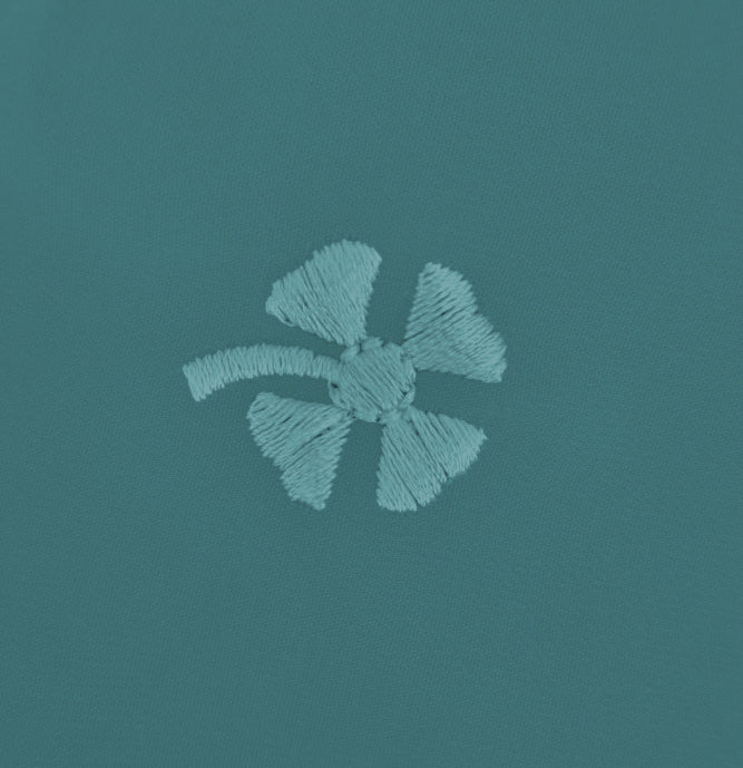 KIMONO TEAL PETAL – Premium Embroidered Kimono Style Abaya | V Neck | Without Hijab | Free Size | AARUH