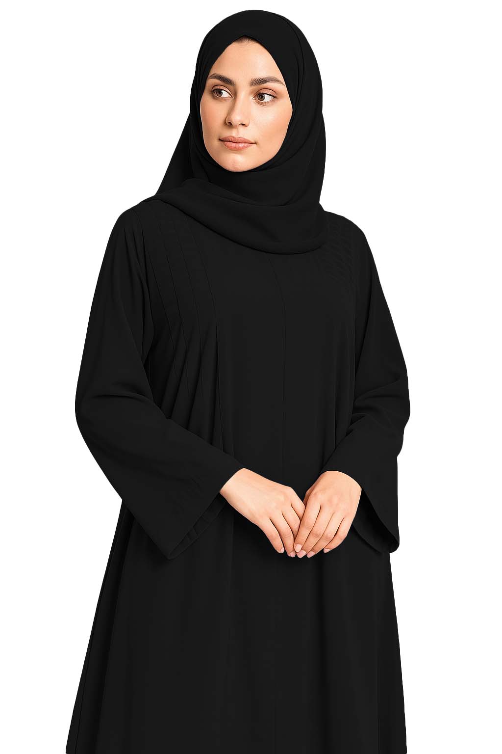EIRA BLACK – Premium Black Modest Abaya | Free Size | AARUH