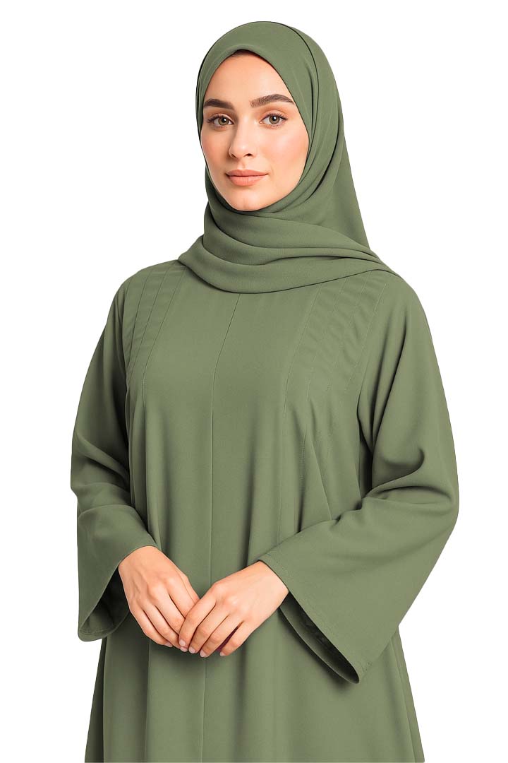 EIRA GREEN – Premium Green Modest Abaya | Free Size | AARUH